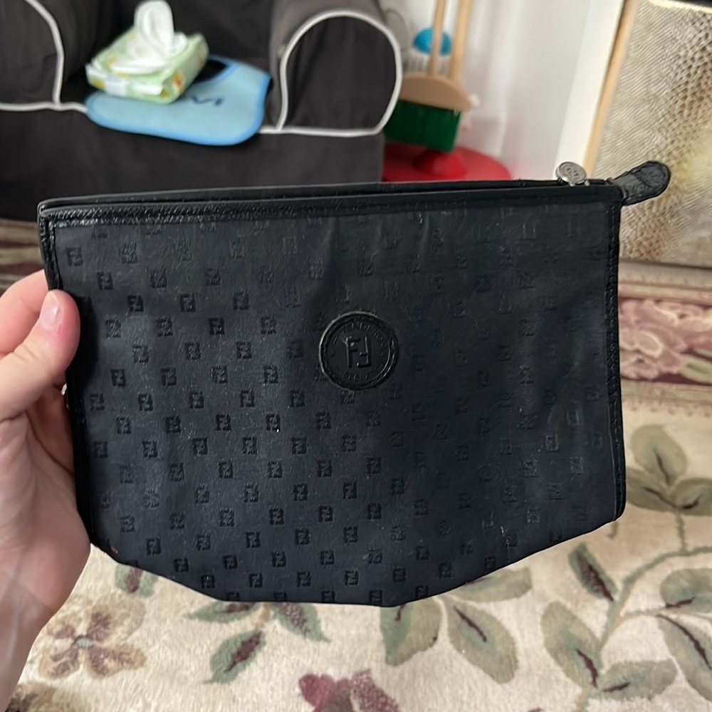 Fendi authentic black make up bag